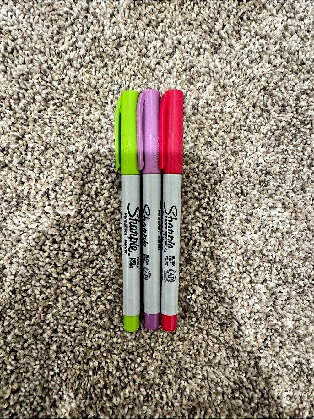 Sharpie Ultra Fine Point Permanent Marker Set of 3 Green & Pink